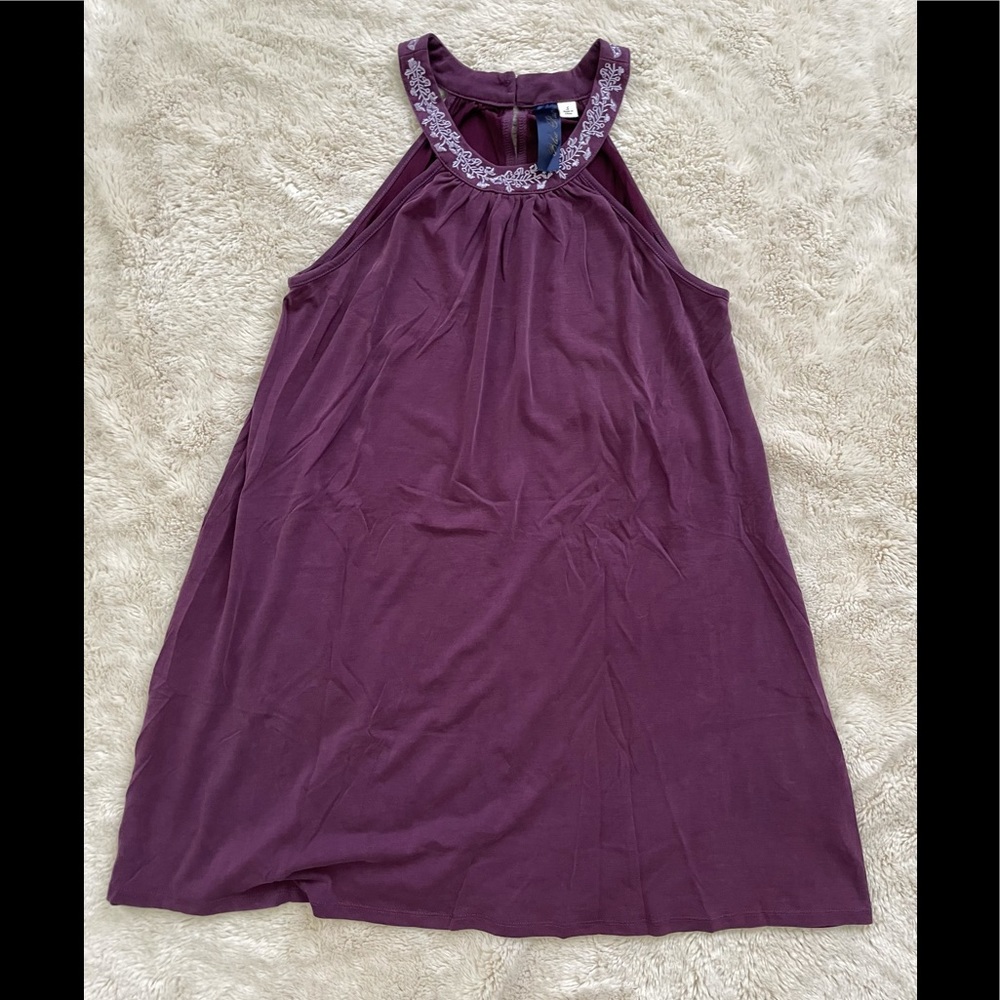 Blue Rain - Purple Embroidered Collar - S